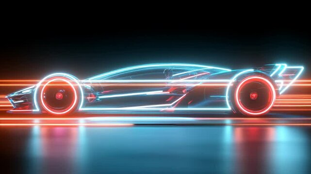 Neon Supercar Drive