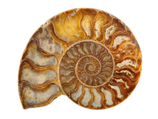 Ancient Ammonite Fossil Intricate Spiral Structure of Extinct Cephalopod