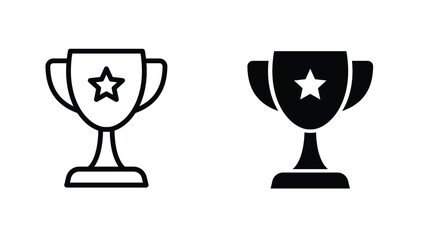 Trophy award icon. Winner cup symbol