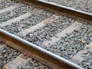 railway tracks in the distance