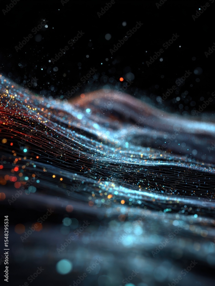 Poster dynamic data stream background