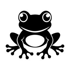 black frog vector illustration