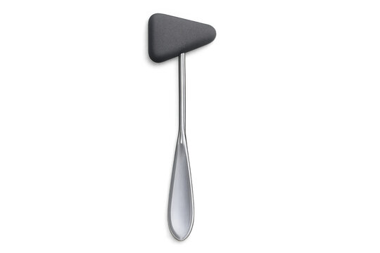 Medical reflex hammer with transparent background for easy isolation