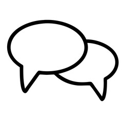 Fototapeta premium Two speech bubbles with blank space for text representing conversation and communication concept 