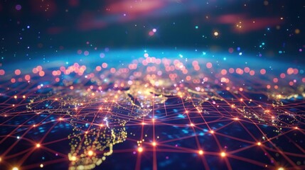 Obraz premium Global network connections