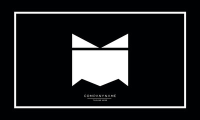 M or MM Alphabet letters logo monogram icon