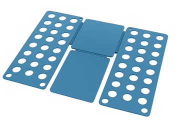 Blue folding clothes organizer on transparent background