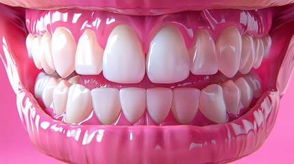 3d render of dental treatment focusing on maintaining healthy teeth and oral care practices