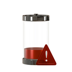 Fully charged  battery. Modern design, ideal for representing full power, high performance, or battery status in digital or tech-related visuals.   isolated on  background.  3D rendering