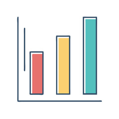 Hand drawn style bar chart with varied value depiction on white background