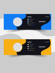 Corporate email signature Template, or Minimal  email footer template and personal modern business email signature design
