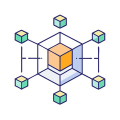 Interconnected Network with Centralized Processing Unit Surrounded by Satellite Nodes