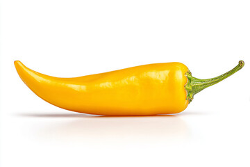Yellow chili pepper isolated on a white background