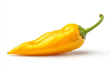 Yellow chili pepper isolated on a white background