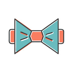 Colorful Cartoon Bow Tie Illustration Perfect for Branding or Design Projects