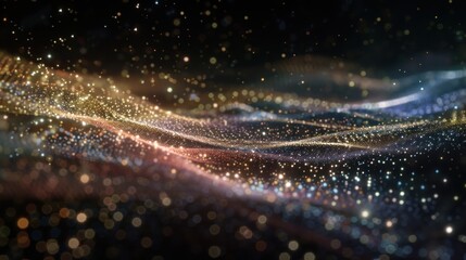 Naklejka premium Abstract particle waves