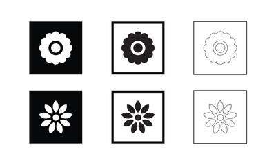 vector modern flowers icon. flowesr icon set vector. flat flowers vector
