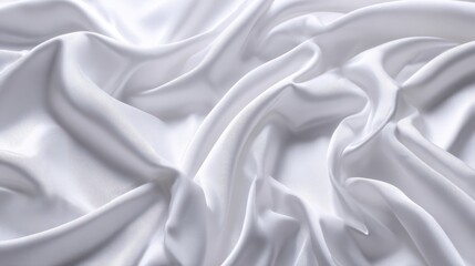 Obraz premium Premium image of clean white textile background silk cloth texture fabric pattern long shot.