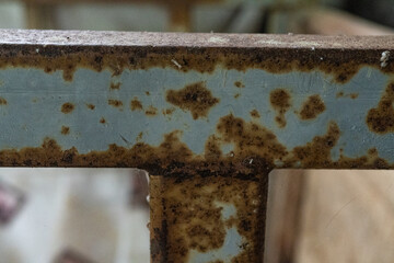 Rusty metal surface with corrosion and weathering effects