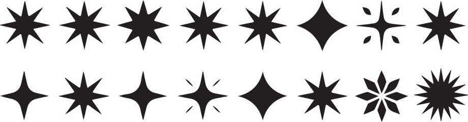 Elegant floral grass and snowflake silhouette vector design elements set for winter decoration