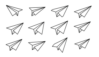 Paper plane icon. simple thin line icon.