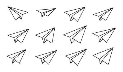 Paper plane icon. simple thin line icon.