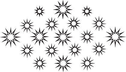 Elegant black and white floral and snowflake vector sets for seamless winter holiday patterns and decorations