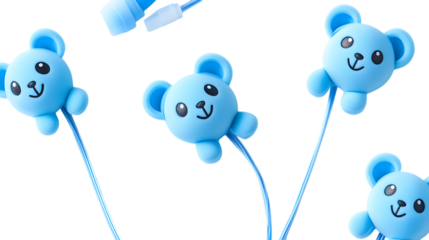 Blue teddy headphone