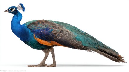 Obraz premium Side view of a peacock (1)