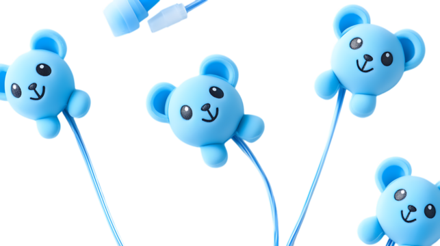 Blue teddy headphone