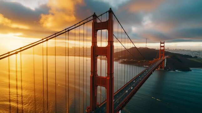 Golden Gate, San Franciso, at sunset
