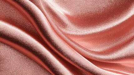 Premium image of rose gold pink silk fabric texture.