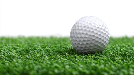 Obraz premium Premium photo of pNG White golf ball on green.