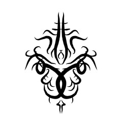 tribal tattoo vector logo design  