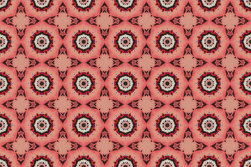 Seamless Fabric Cloth Perspective Template Luxury Tile Digital Decoration Visual Symmetric Texture Art Interior Graphic Textile Endless Background Wallpaper Fashion Shape Design Geometric Pattern.