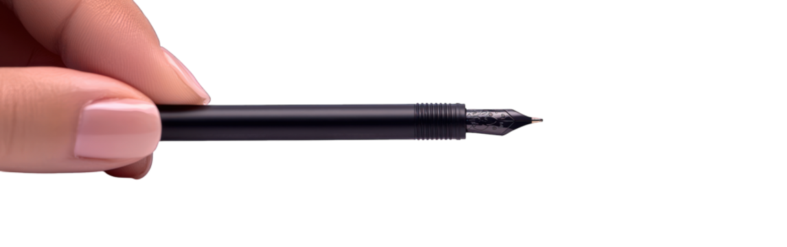 Hand holds slim stylus