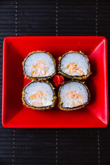 Assorted Japanese Cuisine – Shimeji, Temaki, Salmon, Hot Rolls, and More