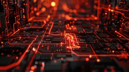 Obraz premium Digital circuit pattern