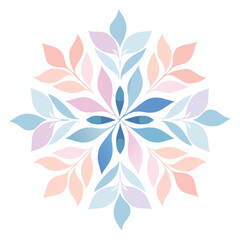 Pastel floral mandala design element