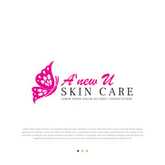 Butterfly logo design EPS vector.