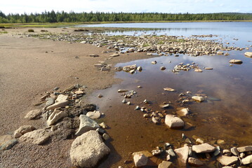 Porttipahta Stausee, Finnland, Ufer