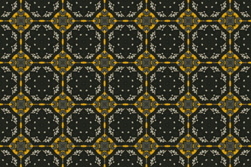 Seamless Fabric Cloth Perspective Template Luxury Tile Digital Decoration Visual Symmetric Texture Art Interior Graphic Textile Endless Background Wallpaper Fashion Shape Design Geometric Pattern.