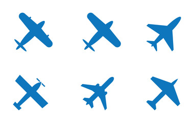 Plane icon set. Airplane icon vector. Flight transport symbol. Travel illustration. Holiday symbol