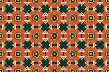 Seamless Textile Template Interior Background Symmetric Cloth Tile Perspective Digital Fashion Shape Wallpaper Art Design Endless Luxury Decoration Graphic Visual Texture Geometric Fabric Pattern.