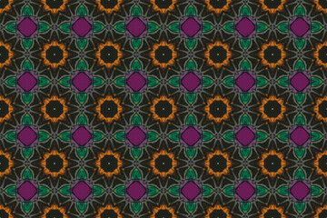 Seamless Textile Template Interior Background Symmetric Cloth Tile Perspective Digital Fashion Shape Wallpaper Art Design Endless Luxury Decoration Graphic Visual Texture Geometric Fabric Pattern.