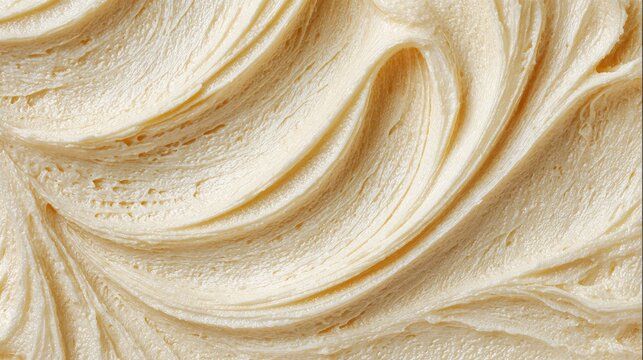 Overhead texture of creamy shea butter forming the background