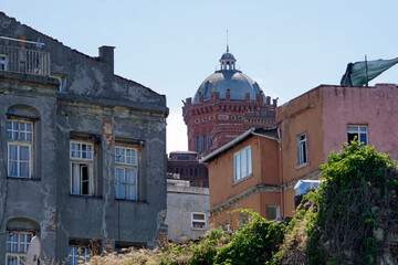 Red-brick Greek Lycee in historic Fener
