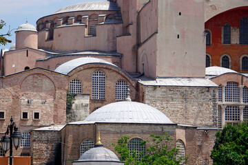 scenic hagia sophia building in istanbul