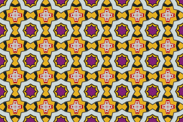 Seamless Textile Template Interior Background Symmetric Cloth Tile Perspective Digital Fashion Shape Wallpaper Art Design Endless Luxury Decoration Graphic Visual Texture Geometric Fabric Pattern.