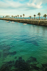 tropical beach of Castro Urdiales in Spain